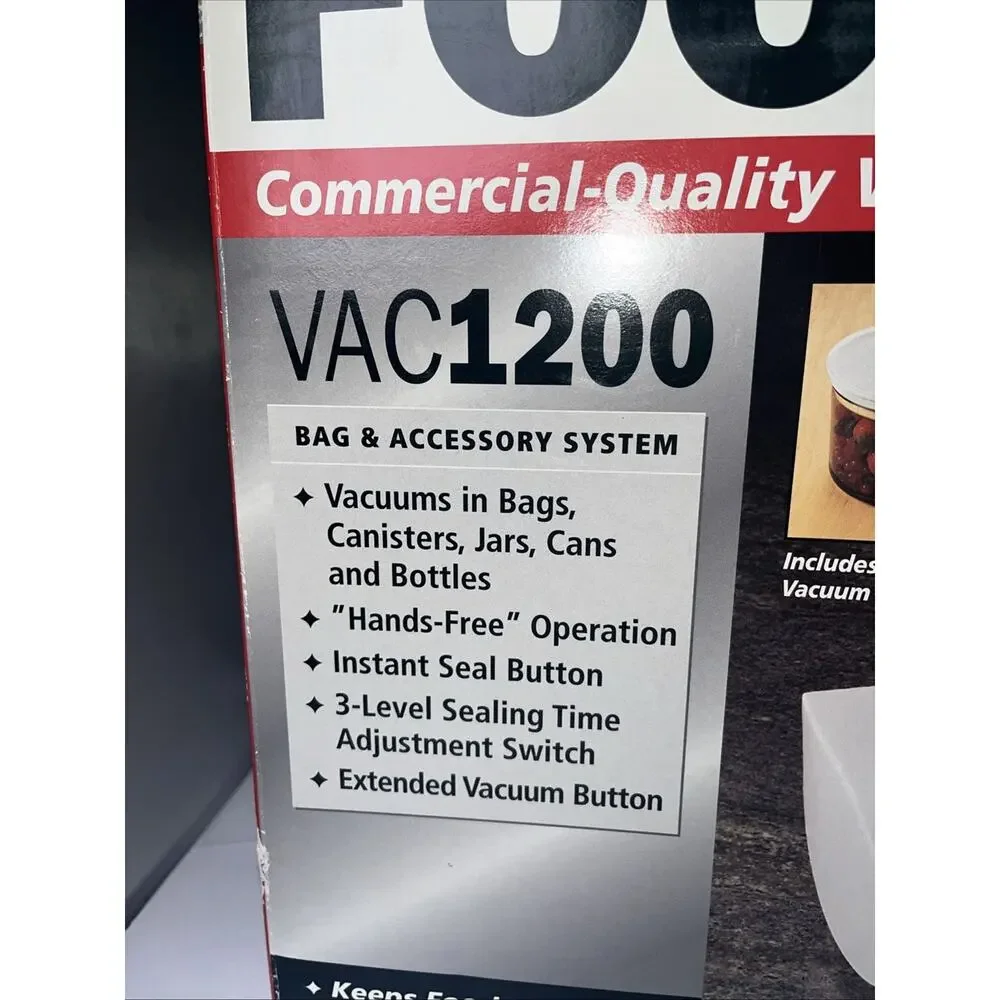 Food Saver by Tilia #VAC1050 = Bonus 1.5 Quart Food Saver Canister + 6 Rolls
